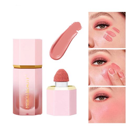 6 Cores Para Escolher Textura Matte Silky Shine Luster 3 Em-1 Blush Líquido Mulher
