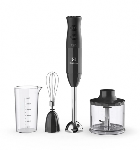 Mixer 3 em 1 Electrolux Cinza 600W com Haste em Inox e Tecnologia TruFlow (EIB20)