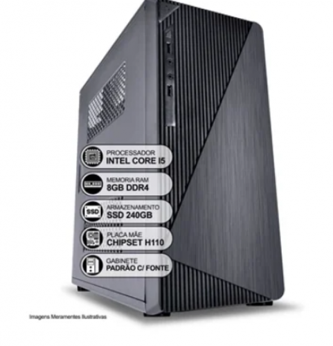 Computador Desktop, Intel Core I5 6º Geração, 8GB RAM DDR4, SSD 240GB, HDMI