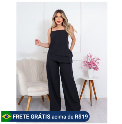 Conjunto bata e calça alfaiataria
