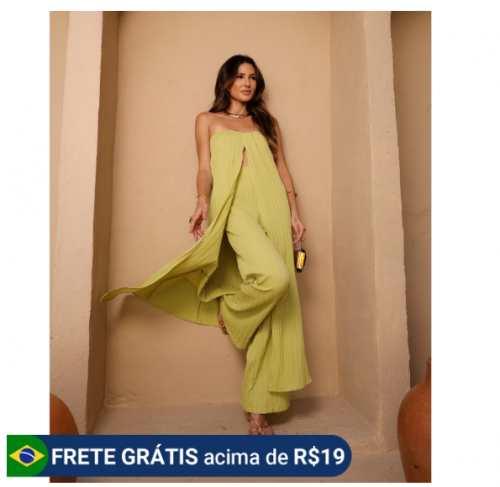 Conjunto Moda Feminina Calça Pantalona 10066-2