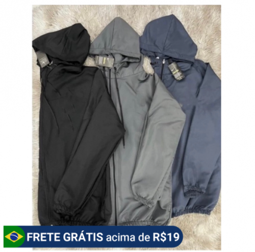 Jaqueta Corta Vento masculino liso