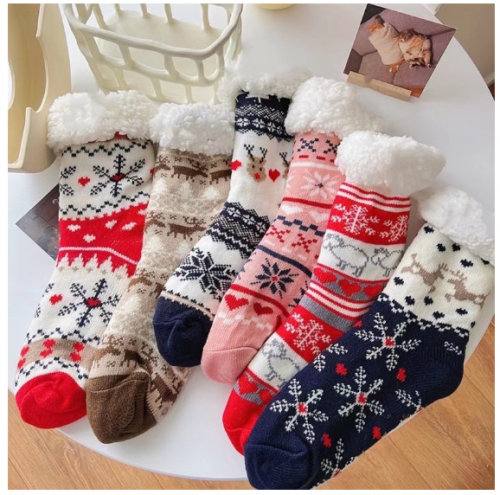 Kit 2 Meias Térmicas De Lã Adulto Forrada Femininas Masculinas Casal Inverno