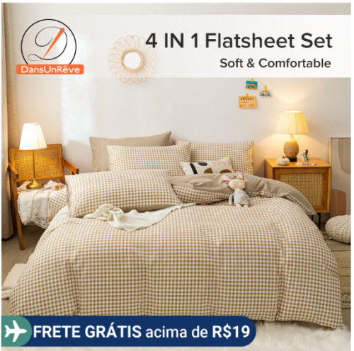 DANSUNREVE Conjunto De Lençóis De Cama 4 Em 1 Padrão Planos Cobertura De Edredão + 2 pcs Estojo De Almofada Espessura Home Decor Single Double Queen King Size For Bed