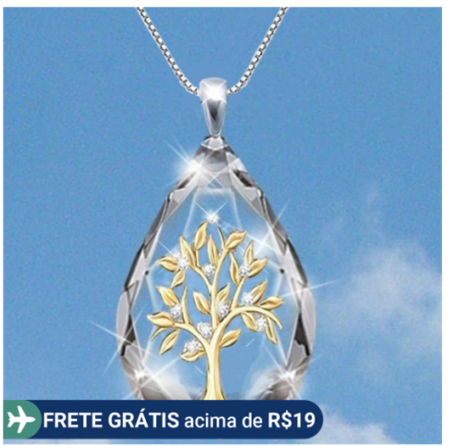 Moda Cristal De Aço Inoxidável Árvore De Da Vida Pingente Colar Jóias Acessórios