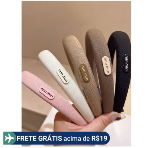 Coreano Versátil Simples min Letra Esponja Para A Cabeça Acessórios De Cabelo Da Moda Mulheres