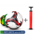Kit Bola de Futebol + Bomba de Ar Manual Portátil Para Encher Bola Tamanho Oficial Couro Sintético Campo Costurada