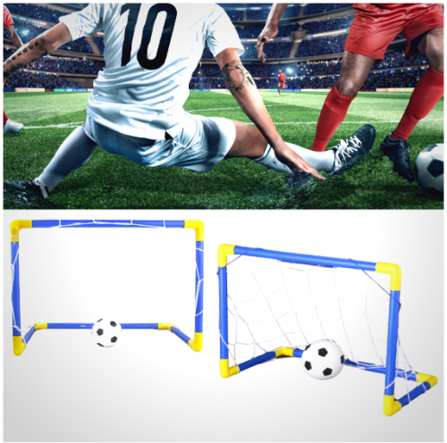 2 Mini Traves com Rede + 2 Bola + 2 Bomba de Encher / 02un Trave Golzinho Futebol Infantil