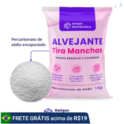 Percarbonato de sódio para limpeza em geral, clareador de roupas – 1kg