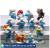 12pcs/kit Smurfs Miniaturas Figuras Anime Smurfette Gardgamel Azrael Brinquedos Infantis De Gato