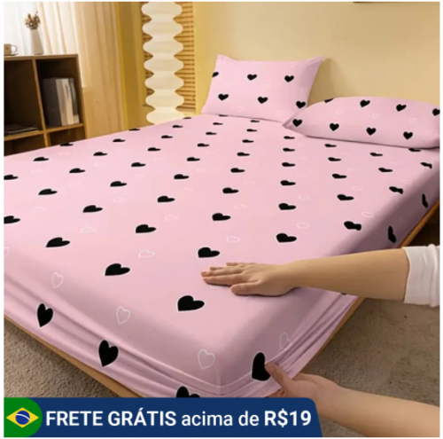 Jogo de Cama Lençol 400 Fios Micropercal Estampas Sortidas