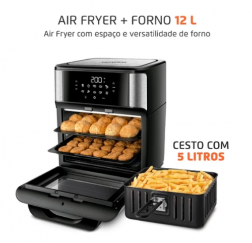 Fritadeira Elétrica Mondial AFO-12L-BI 12L Forno Oven 2000W