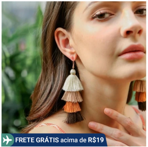 Brincos Antialérgicos Da Moda Boêmia Feitos À Mão De Borlas Longas Multicamadas , Europeus E Americanos Por Atacado , Jóias Femininas