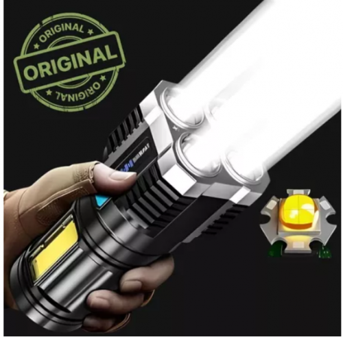 Lanterna MAIS forte do mundo Led Potente 1500m 4 Recarregável Usb Portátil Ultra Brilhante Com Uso Externo De Longo Alcance