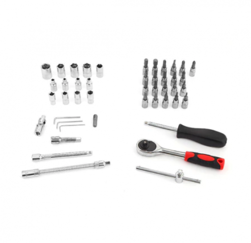 Kit De Ferramentas 46/40 Peças Jogo De Soquetes Chave Catraca Reversível Com Maleta Jogo De Ferramentas Completo