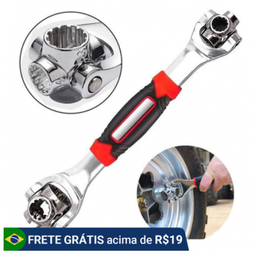 Chave Multifuncional 48 Em 1 360º Jogo ferramentas chave Soquete Universal 48 peças
