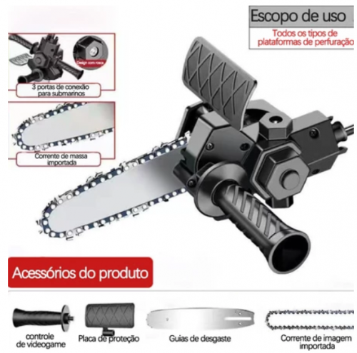 Mini-Serra Elétrica, Motosserra, 4 Polegadas 24v, Chainsaw