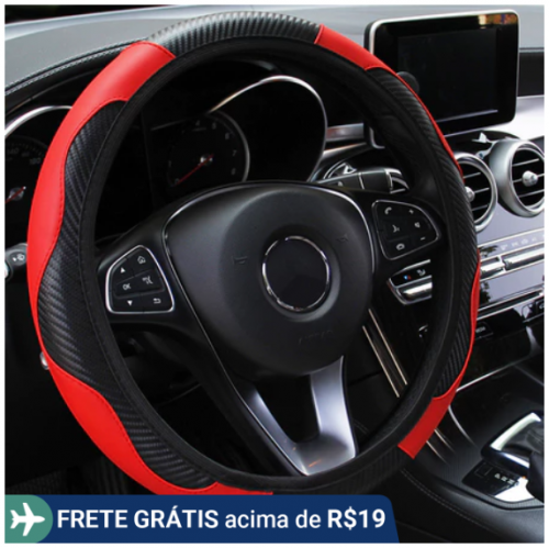 Capa Do Volante Carro E Cinto De Segurança Conjunto De Almofadas De Ombro Em Fibra De Carbono Antiderrapante Acessórios Interiores