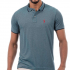 John Pull – Camiseta Feminina Básica Gola V Viscose Dry Manga Curta Azul Mediterrâneo