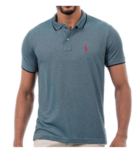 John Pull – Camiseta Masculina Polo John Pull Manga Curta Moda Casual Azul