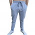 Consciência – Saia Jeans Longa Feminina Cintura Alta Abertura Frontal Azul