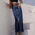 Calca Jeans Skinny Premium Feminina Cintura Alta Basica Azul