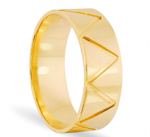Aliança em Ouro 10K Reta Lisa Trabalhada – AS1918