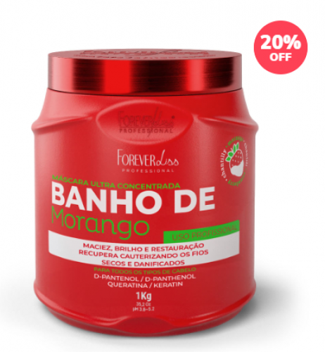 Máscara Banho de Verniz Morango Forever Liss 1kg