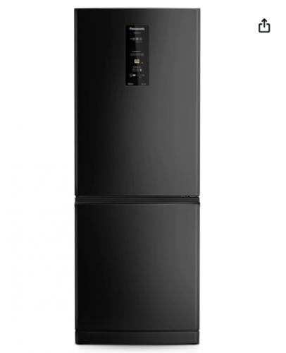 Geladeira Panasonic BB64 Black Inox Inverse Frost Free 460L Inverter A+++ – NR-BB64PV1B 127V