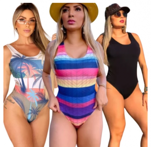 KIT 3 BIQUINI MAIO FEMININO PRAIA MODA BODY VERÃO PRETO TOP