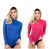 Camisa Feminina Proteção Solar Uv+50 Camiseta Segunda Pele Térmica Longa Moda Praia Promoção Blusa
