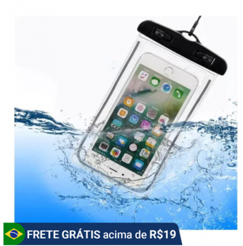 Kit 4x Capa Protetora Prova D’água Mergulho Transparente Universal Praia Piscina