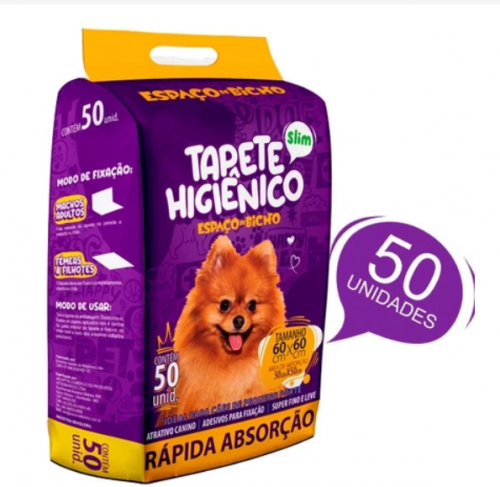 Tapete Higiênico Espaço de Bicho 50 Unidades Envio Imediato