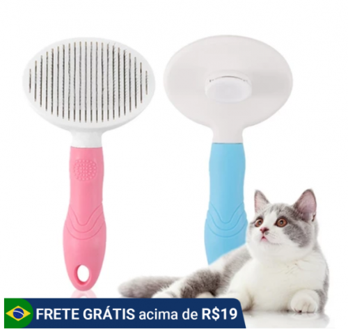 Escova Removedora Tira Pelos Dos Pets Cães E Gatos