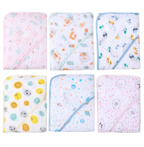 Toalha de Banho Fralda Soft com Capuz para Bebê OU Kit com 2, 3 ou 4 Toalhas