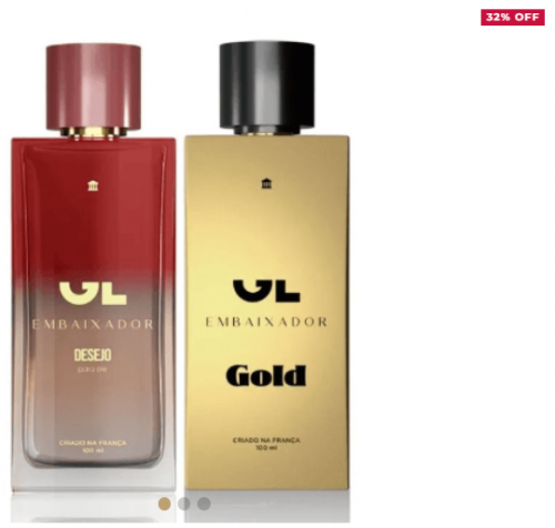 Kit – Perfume Gold 100ml + Perfume Desejo para Ele 100ml