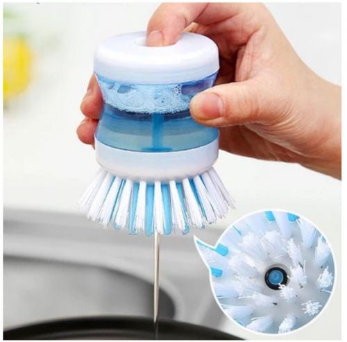 Escova Detergente Lava Louça Porta Detergente Limpeza Para Cozinha Reservatório Dispenser Sabão