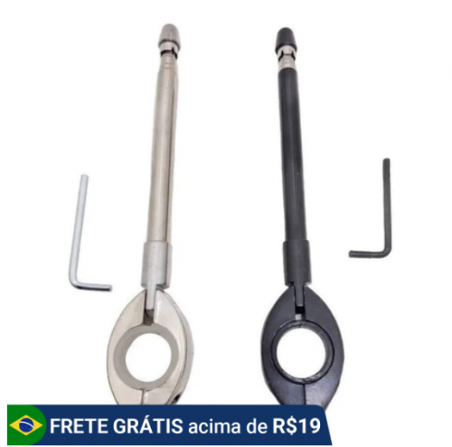 Antena Corta Pipa Moto Retrátil Anti Cerol Aço Inox Guidão