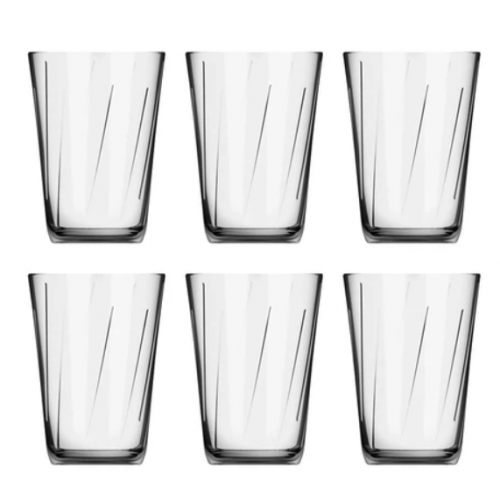 Jogo de Copos Nadir Amazon em Vidro Transparente 6 Peças 190ml