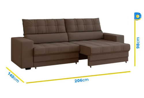 Sofá Retrátil Reclinável 3 Lugares Veludo Medelín Besthouse