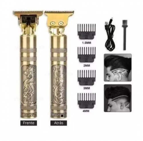 Maquina cortar cabelo acabamento barbear barbeador eletrico pezinho vintage buda dragão – lin tian