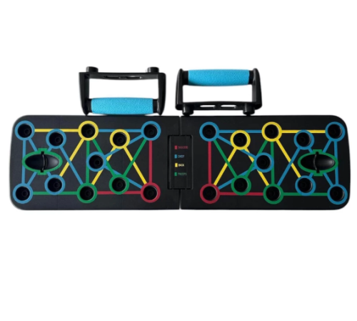 Prancha de Apoio Flexão Multifuncional Portátil para Exercícios de Peito, Costas, Ombros e Tríceps