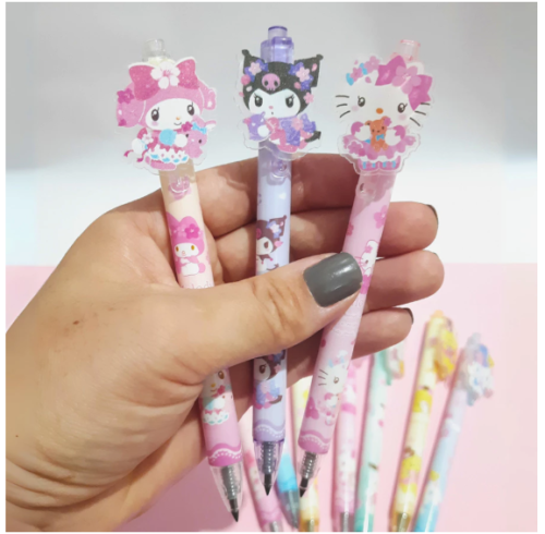 Lápis Infinito Fofo de Escrever Lapiseira Grafite Eterna Fofa Personagens Papelaria Fofa