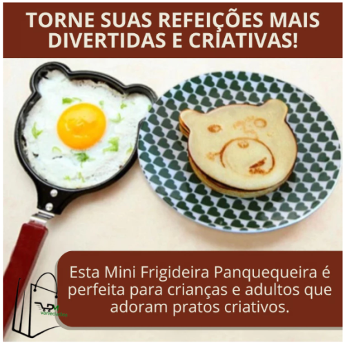 Mini Frigideira Antiaderente Divertida Panquequeira Animais Formato Bichinhos Ovo Panqueca Omelete