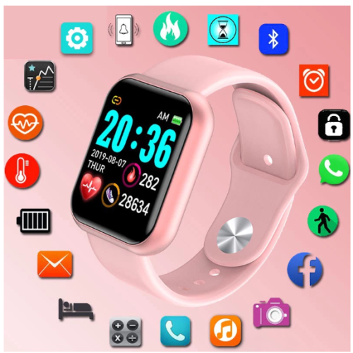 Smartwatch D20 – Relógio Inteligente y68 Esportivo Bluetooth Android/iOS – Com foto Na Tela