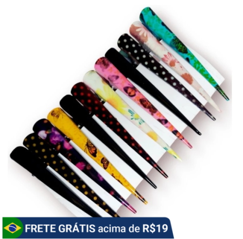 Prendedor de Cabelo 12 Bico de Pato Kit para Salão Cabeleireiro Lembrancinha