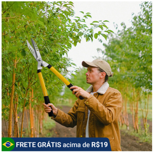 Tesoura De Poda Para Cerca Viva 53cm Jardinagem Plantas
