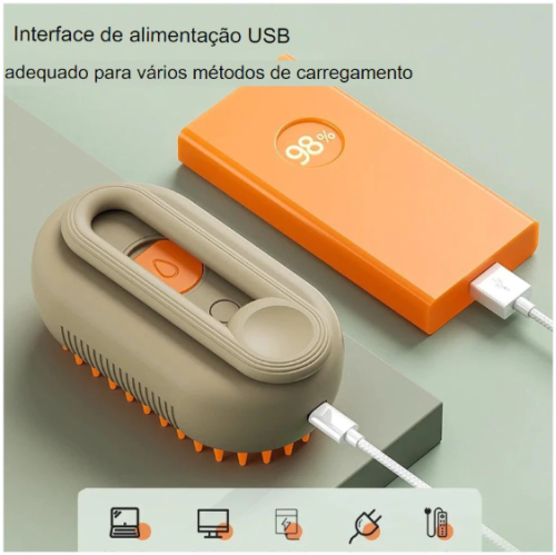 Escova Vapor Pet 3 Em 1 Autolimpante Massagem De Cães E Gatos De Estimação Coisas Para Pets