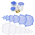 Kit 4 Utensílios de Silicone Cabo Inox para Cozinha Conjunto 4 Peças – Espátula Concha Escumadeira e Colher de Arroz