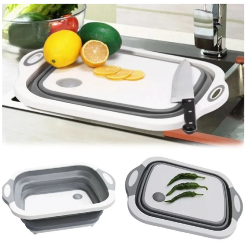 Tábua Bacia Cesta Retrátil Silicone Multifuncional Cozinha